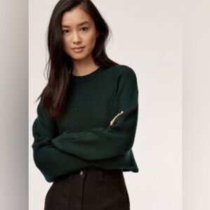 Wilfred Free - Forest Green Cropped Sweater - Small